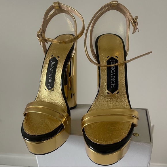 Jessica Rich / Platforms / Golden / 37 US / New with box / Perfect Condition - Picture 5 of 8